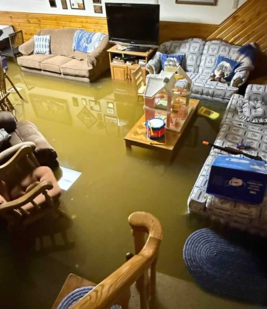 flood inside of the house