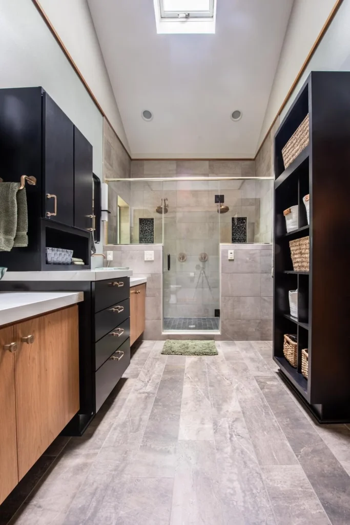 luxury flooring in the bathroom