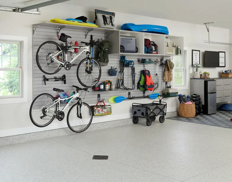 simple storage solutions in custom garage
