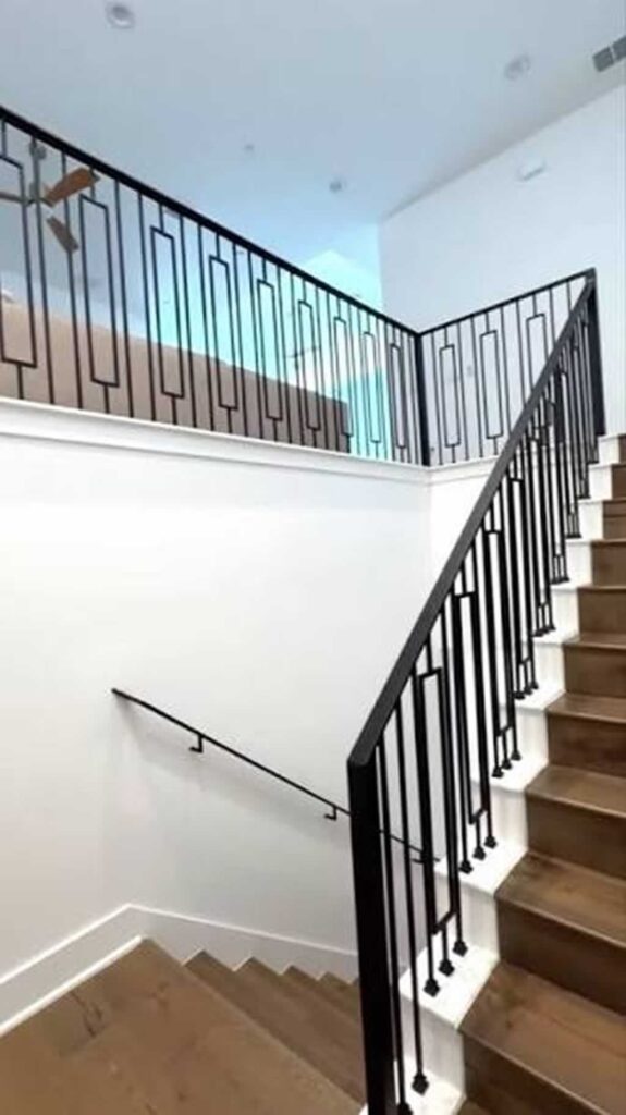 custom metal stairway indoors