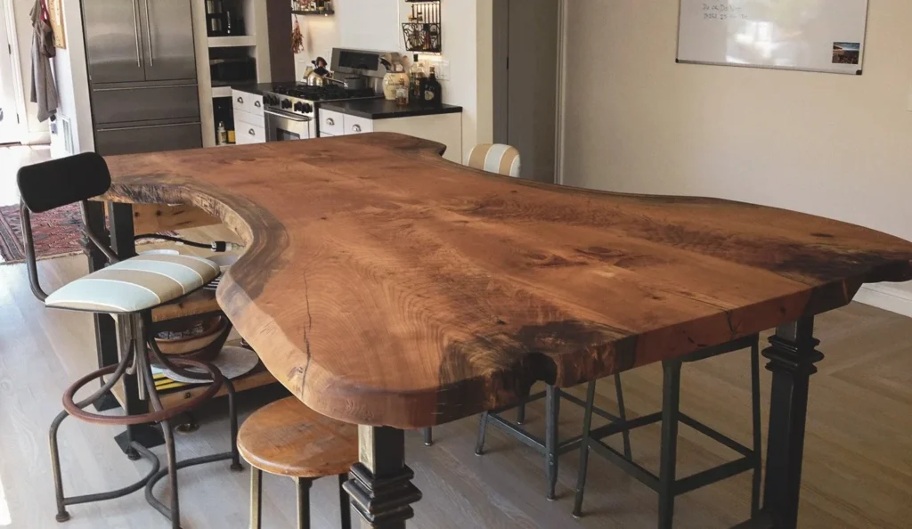 custom metal dining table and chairs