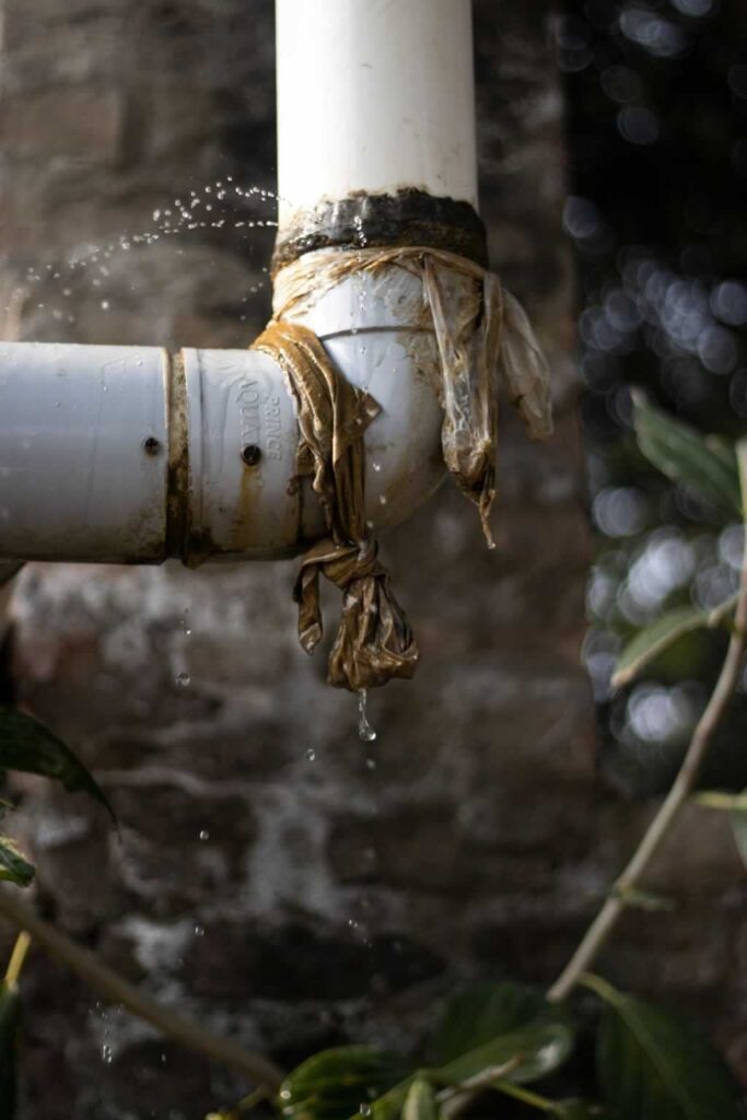 burst drain pipe